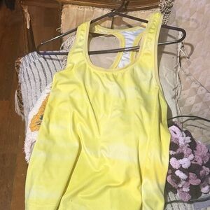 Yellow Racerback Athletic Tank Top